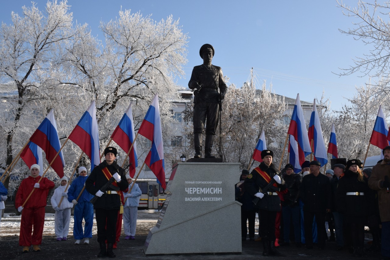 Памятник полному Георгиевскому кавалеру Василию Черемисину открыт в Курганской области